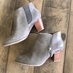 NEW snakeskin ankle boots